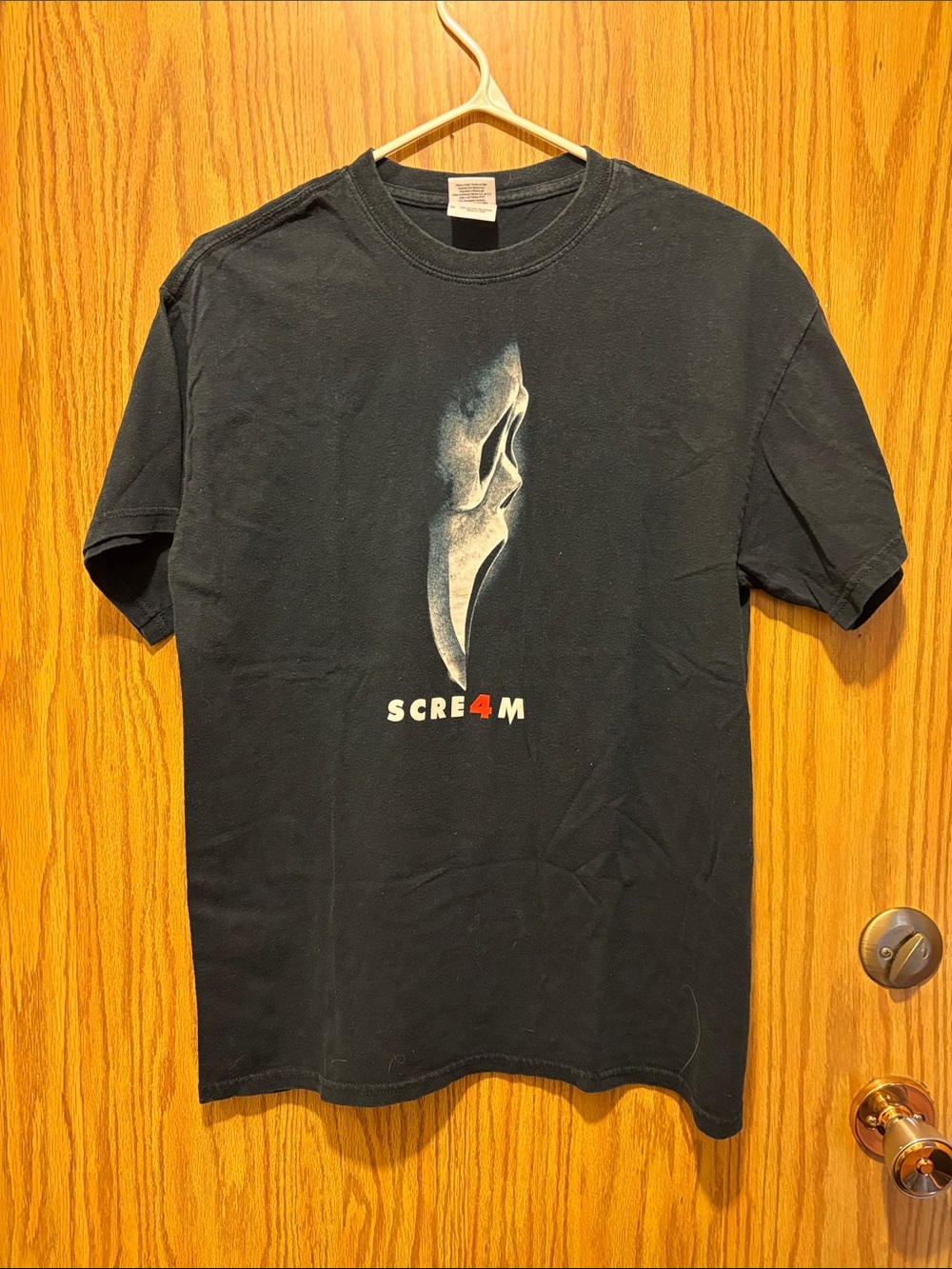 Scream 4 Promo Black Graphic Tee - Horror Mask Print
